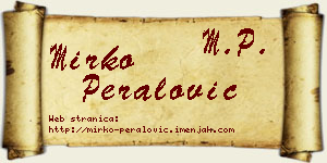 Mirko Peralović vizit kartica